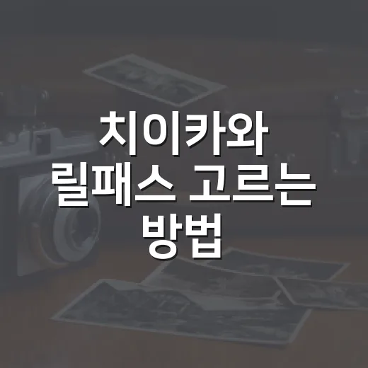 치이카와 릴패스 고르는 방법, 귀여움만 보고 사기 전에 체크할 것들 - 요약