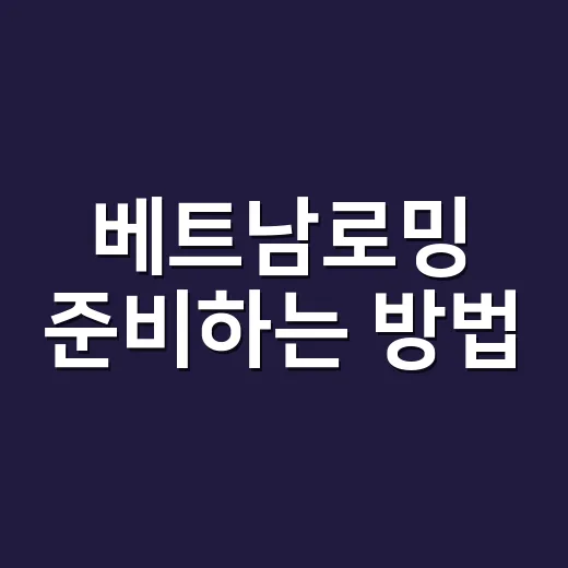 베트남로밍 준비하는 방법, 유심·eSIM까지 헷갈리지 않게 고르는 법 - 요약