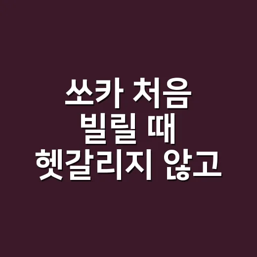 쏘카 처음 빌릴 때 헷갈리지 않고 이용하는 방법 - 요약