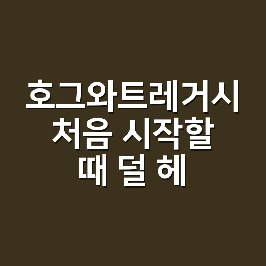 호그와트레거시 처음 시작할 때 덜 헤매는 방법 - 요약