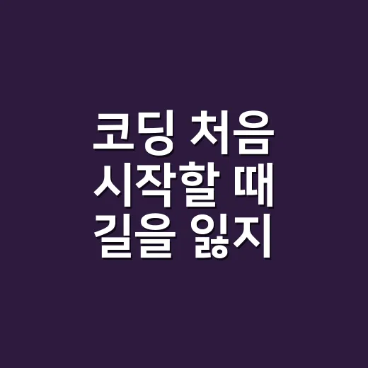 코딩 처음 시작할 때 길을 잃지 않는 방법 - 요약