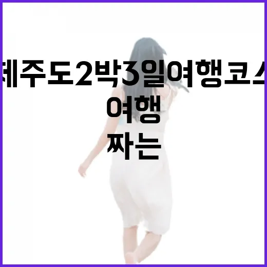 제주도2박3일여행코스 짜는 방법, 동선 덜 꼬이게 다녀오려면 이렇게 - 요약