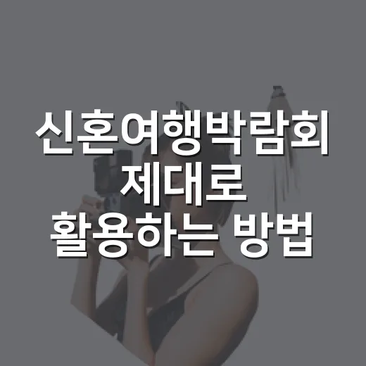 신혼여행박람회 제대로 활용하는 방법, 상담 전에 챙기면 좋은 것들 - 요약