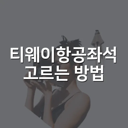 티웨이항공좌석 고르는 방법, 추가요금 아깝지 않게 앉으려면 이렇게 - 요약