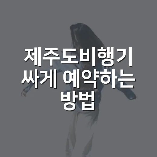 제주도비행기 싸게 예약하는 방법, 초보자도 덜 헤매려면 이렇게 - 요약