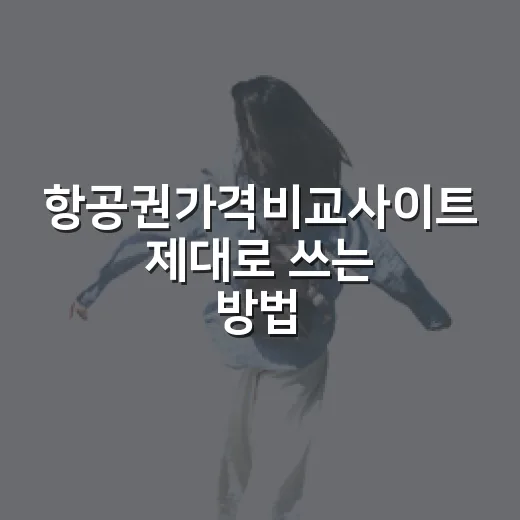 항공권가격비교사이트 제대로 쓰는 방법, 초보자도 놓치기 쉬운 체크 포인트 - 요약