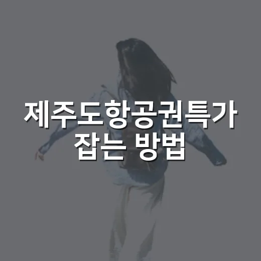 제주도항공권특가 잡는 방법, 초보자도 덜 헤매는 예약 루틴 - 요약