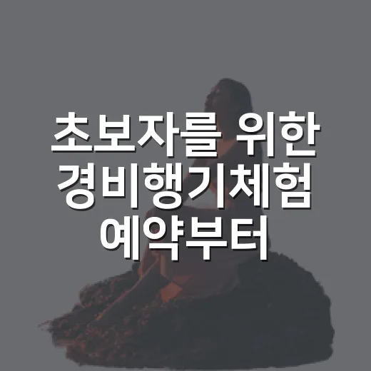 초보자를 위한 경비행기체험 예약부터 탑승까지 준비하는 방법 - 요약