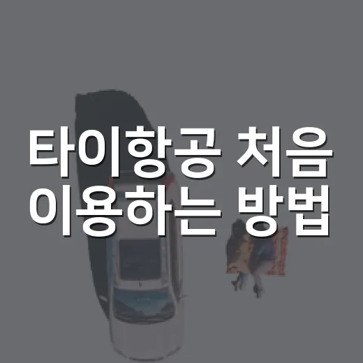 타이항공 처음 이용하는 방법: 항공권 선택부터 수하물, 체크인까지 - 요약