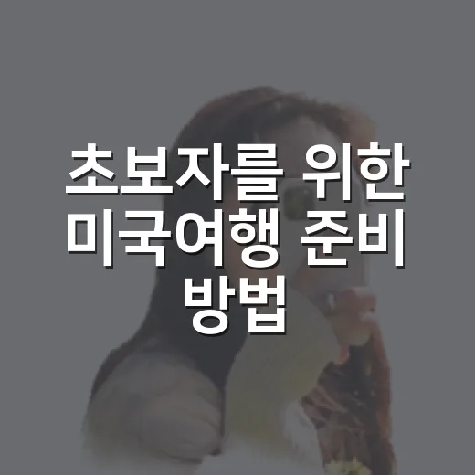 초보자를 위한 미국여행 준비 방법, 입국부터 예산까지 이렇게 챙기면 편해요 - 요약