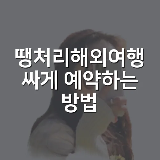 땡처리해외여행 싸게 예약하는 방법, 초보자도 놓치지 않는 체크 포인트 - 요약