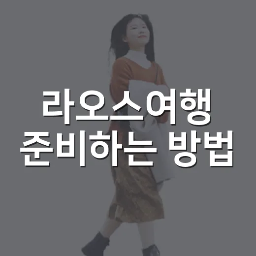 라오스여행 준비하는 방법, 초보자는 이렇게 잡으면 편해요 - 요약
