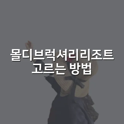 몰디브럭셔리리조트 고르는 방법, 초보 여행자가 놓치기 쉬운 기준 - 요약