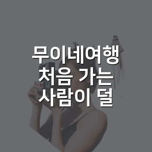 무이네여행 처음 가는 사람이 덜 헤매는 방법 - 요약