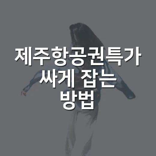 제주항공권특가 싸게 잡는 방법, 날짜부터 수하물까지 이렇게 비교하기 - 요약