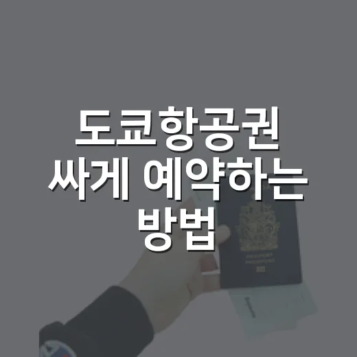 도쿄항공권 싸게 예약하는 방법, 날짜부터 공항까지 이렇게 고르기 - 요약