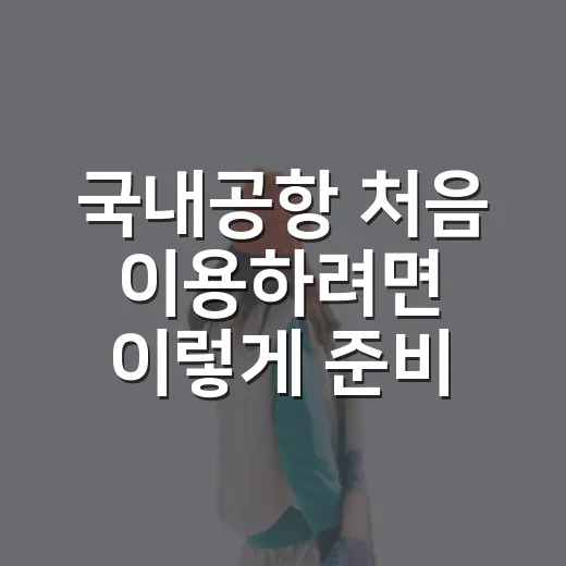 국내공항 처음 이용하려면 이렇게 준비하면 편해요 - 요약