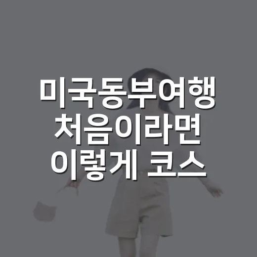 미국동부여행 처음이라면 이렇게 코스 짜는 방법 - 요약