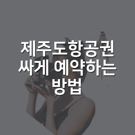 제주도항공권 싸게 예약하는 방법, 날짜부터 수하물까지 이렇게 보면 편해요 - 요약