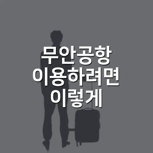 무안공항 이용하려면 이렇게 확인하면 됩니다 - 요약