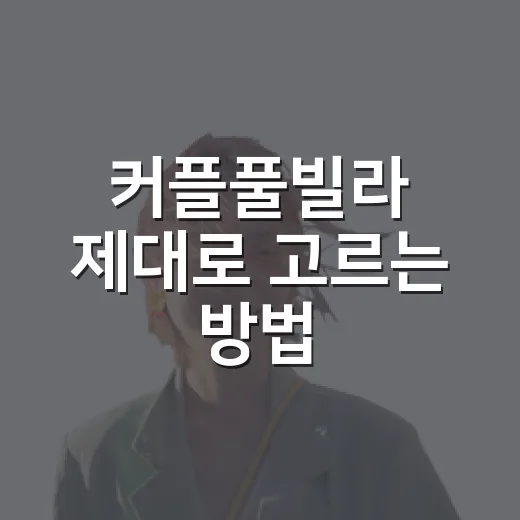 커플풀빌라 제대로 고르는 방법, 예약 전에 꼭 보면 좋은 체크포인트 - 요약