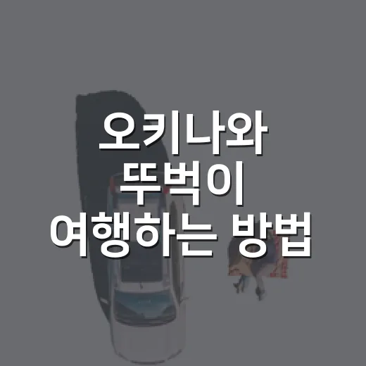 오키나와 뚜벅이 여행하는 방법, 렌터카 없이 3박 4일 알차게 움직이기 - 요약