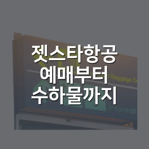 젯스타항공 예매부터 수하물까지 실수 줄이는 방법 - 요약