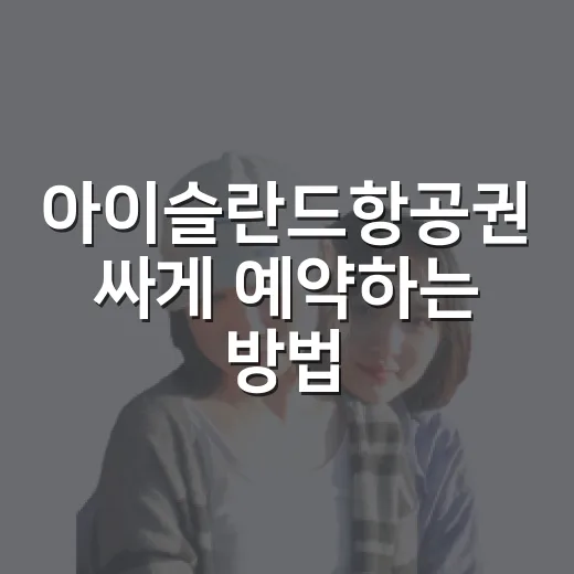 아이슬란드항공권 싸게 예약하는 방법, 초보자를 위한 경유·가격 기준 - 요약