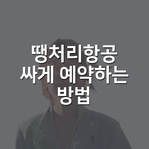 땡처리항공 싸게 예약하는 방법, 초보자는 이렇게 보면 편해요 - 요약