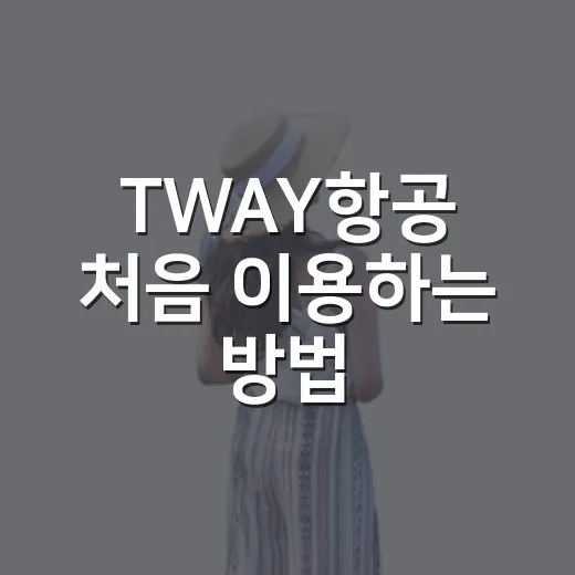 TWAY항공 처음 이용하는 방법, 이름 변경부터 수하물 체크까지 - 요약