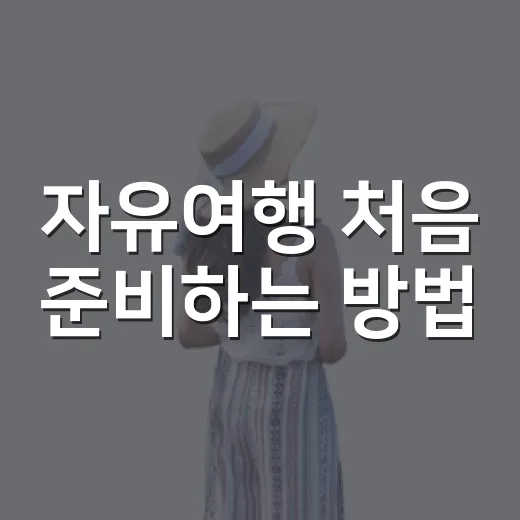 자유여행 처음 준비하는 방법, 일정부터 예산까지 이렇게 잡으면 편해요 - 요약