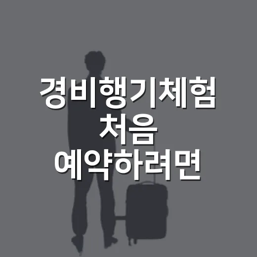 경비행기체험 처음 예약하려면 이렇게 준비하는 방법 - 요약