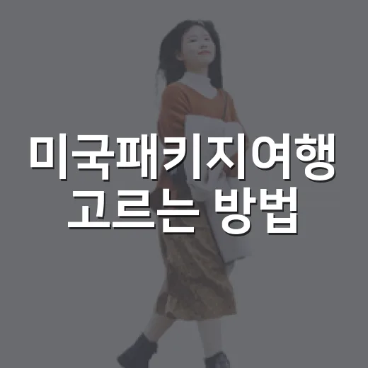 미국패키지여행 고르는 방법, 초보자가 덜 헤매는 준비 순서 - 요약