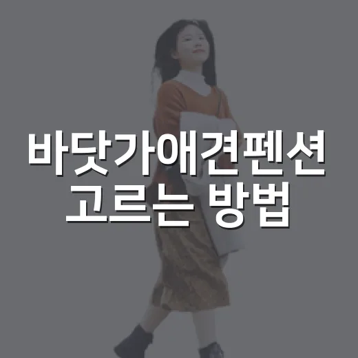 바닷가애견펜션 고르는 방법, 반려견과 편하게 쉬려면 이렇게 준비하세요 - 요약