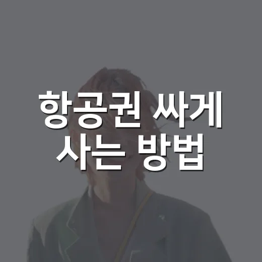 항공권 싸게 사는 방법, 초보자도 놓치기 쉬운 타이밍과 비교 팁 - 요약