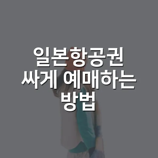 일본항공권 싸게 예매하는 방법, 초보자도 바로 쓰는 예약 순서 - 요약