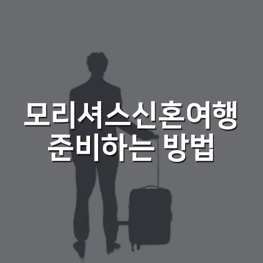 모리셔스신혼여행 준비하는 방법, 휴양과 액티비티를 둘 다 챙기려면 이렇게 - 요약