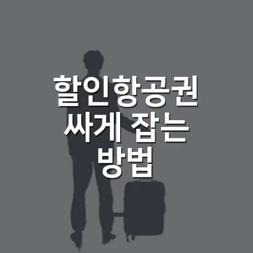 할인항공권 싸게 잡는 방법: 초보자가 놓치기 쉬운 예약 타이밍과 검색 요령 - 요약