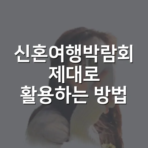 신혼여행박람회 제대로 활용하는 방법, 초보 커플은 이렇게 움직이면 편해요 - 요약