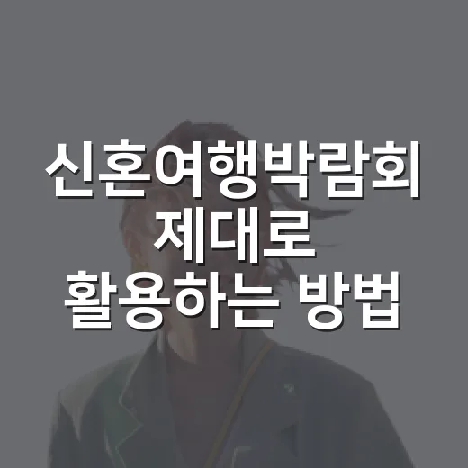 신혼여행박람회 제대로 활용하는 방법, 상담 전 준비부터 계약 체크까지 - 요약