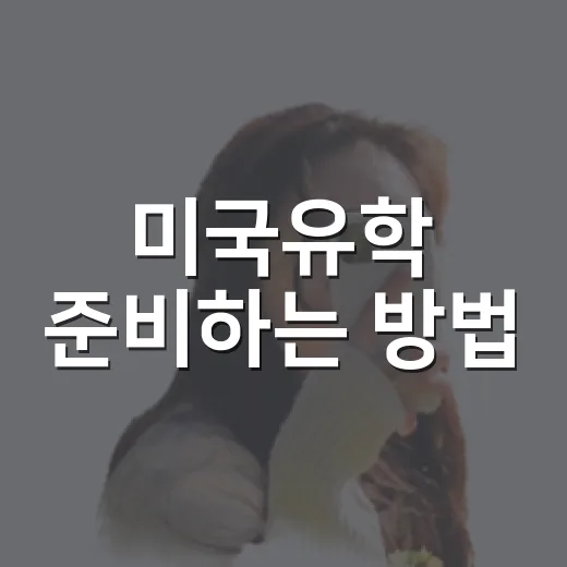 미국유학 준비하는 방법, 처음 시작할 때 보는 현실 체크리스트 - 요약