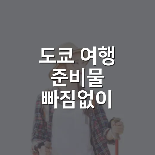 도쿄 여행 준비물 빠짐없이 챙기는 방법 - 요약