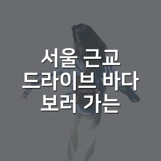 서울 근교 드라이브 바다 보러 가는 방법 - 요약