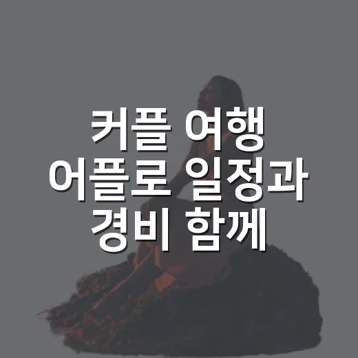 커플 여행 어플로 일정과 경비 함께 관리하는 방법 - 요약