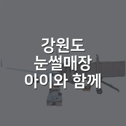 강원도 눈썰매장 아이와 함께 고르는 방법 - 요약