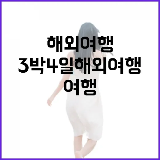 3박4일해외여행 초보가 덜 헤매고 다녀오는 방법 - 요약