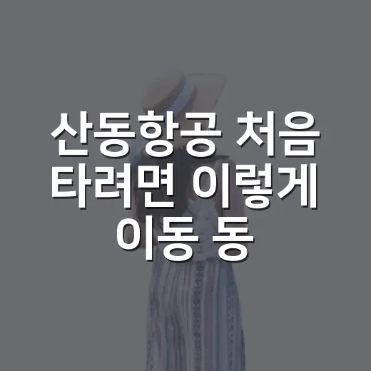 산동항공 처음 타려면 이렇게 이동 동선을 잡으면 편합니다 - 요약