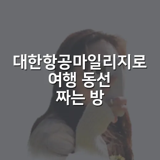 대한항공마일리지로 여행 동선 짜는 방법, 공항 가기 전 이렇게 확인하세요 - 요약
