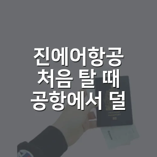 진에어항공 처음 탈 때 공항에서 덜 헤매는 방법 - 요약