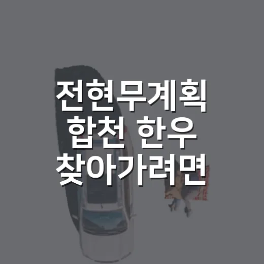 전현무계획 합천 한우 찾아가려면 이렇게 가면 됩니다 - 요약